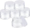SATINIOR 6 Pack 4 oz Plastic Jars Containers with Lids Wide-mouth Refillable Leakproof Reusable Round Empty Jars for Travel Cosmetic Dry Food Spic...